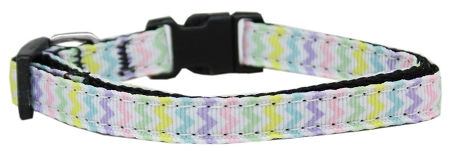 Spring Chevron Nylon Dog Collar XS